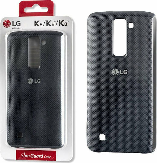 LG Slim Guard Snap On Umschlag Rückseite Kunststoff Schwarz (LG K8)