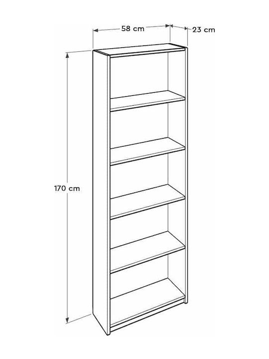 Bibliothek Max 10087 58x23x170cm