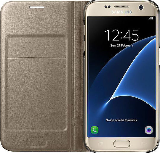 Samsung Samsung Galaxy S7 Handyhülle aus synthetischem Leder Gold