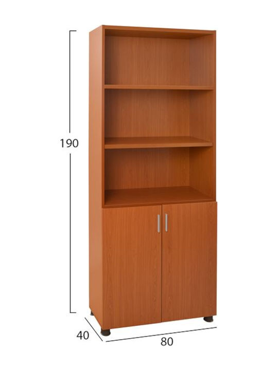 Βιβλιοθήκη Kalista Καφέ 80x40x190εκ.