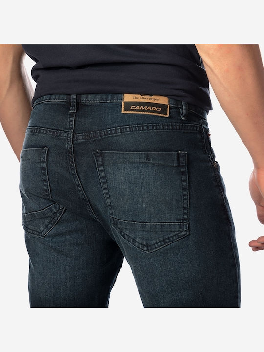 Herren Jeanshosen Elastisch Regular Fit Marineblau