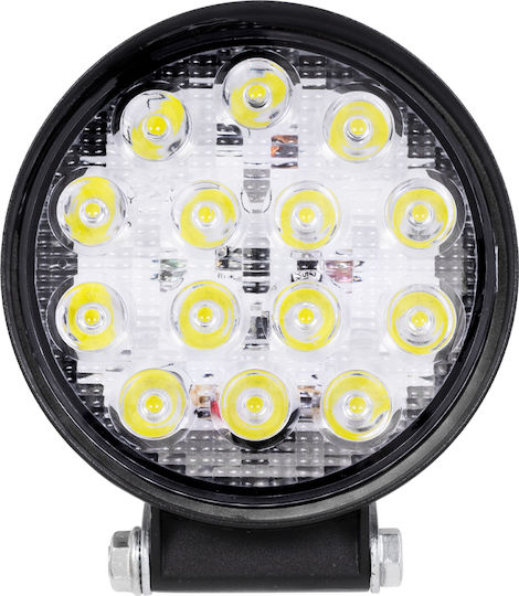 GloboStar Waterproof LED Headlight Universal 10-30V 42W 11.4cm with White Lighting 1pcs