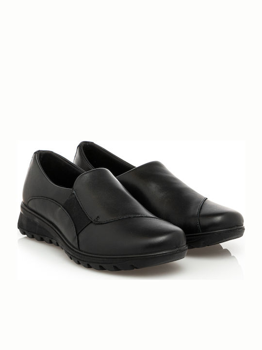 Imac Leder Anatomisch Damen Slip-Ons Schwarz