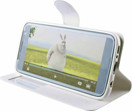Volte-Tel Book Δερματίνης Λευκό (Galaxy J5 2016)