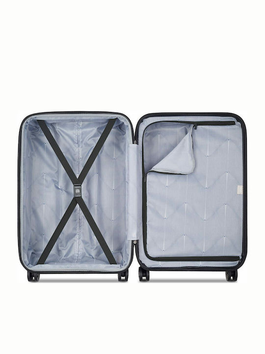Delsey Meteor Medium Hard Black Suitcase With 4 Wheels Height 68cm