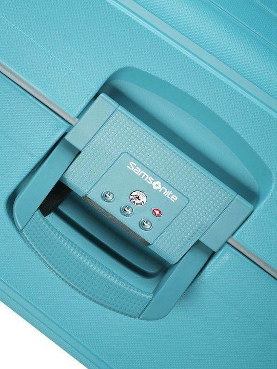 Samsonite S'cure Μεγάλη Βαλίτσα Ταξιδίου Σκληρή Τιρκουάζ με 4 Ρόδες Ύψους 75εκ.
