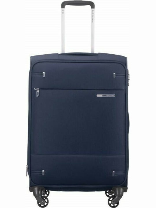 Samsonite Base Boost Spinner Mittlere Stoffkoffer Blau mit 4 Rädern Höhe 66cm