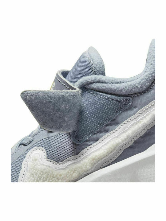 Hustle Team Hustle 10 Kids Sports Shoes Basketball with Hoop & Loop Closure Ashen Slate / Aluminum / Yellow Strike / White