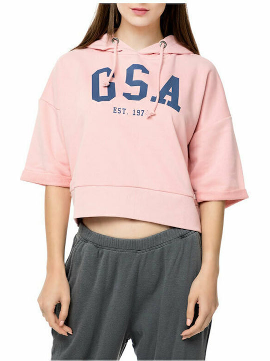 Glory 3728001 Cropped Hanorac Dama Cu Glugă Dusty