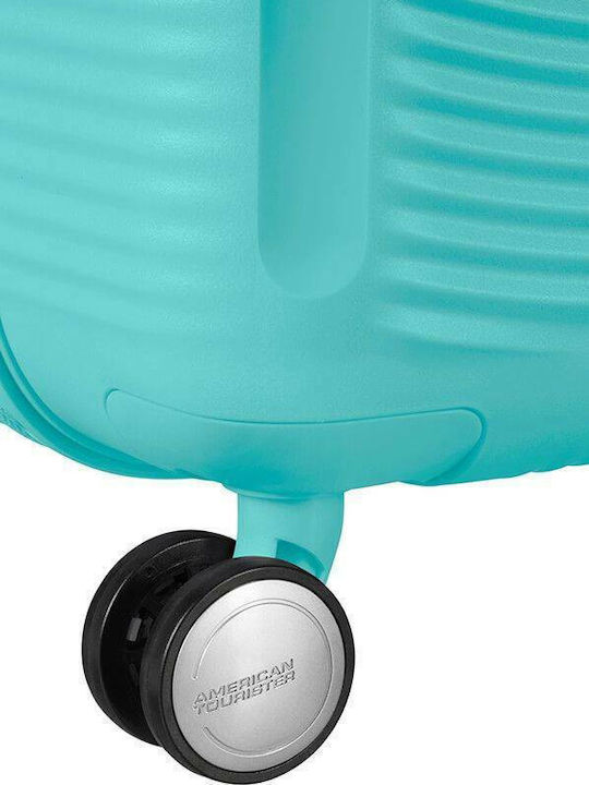 American Tourister Soundbox Spinner Expandable Medium Hard Turquoise Suitcase with 4 Wheels Height 67cm