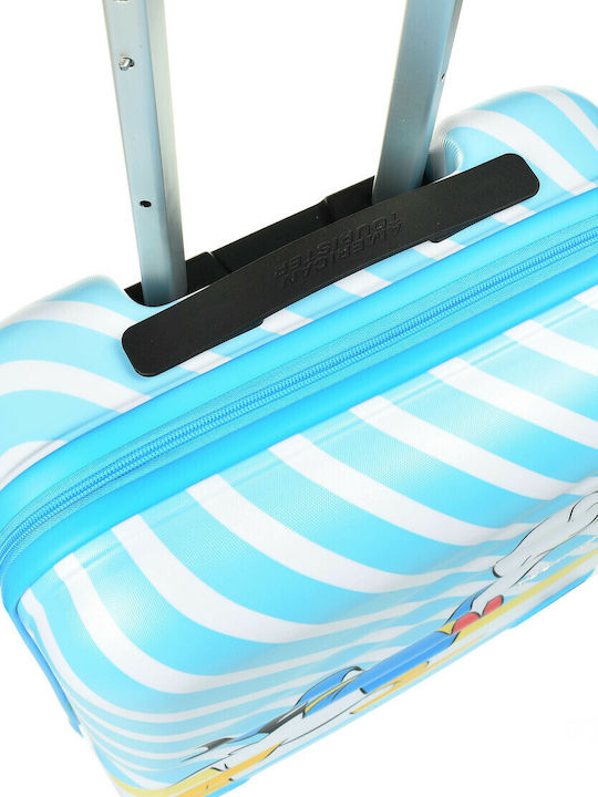 American Tourister Wavebreaker Disney Kids Cabin Hard Suitcase Light Blue with 4 Wheels Height 55cm