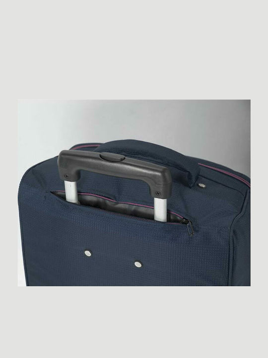 Benzi BZ5565 Cabin Fabric Navy Blue Travel Suitcase With 2 Wheels Height 51cm