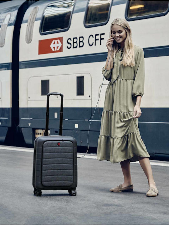 Wenger Syntry Carry-On Wheeled Gear Βαλίτσα Ταξιδίου Καμπίνας Σκληρή Γκρι με 4 Ρόδες Ύψους 55εκ.