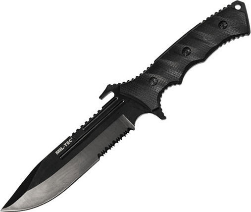 Mil-Tec Combat G10 Μαχαίρι Μαύρο σε Θήκη