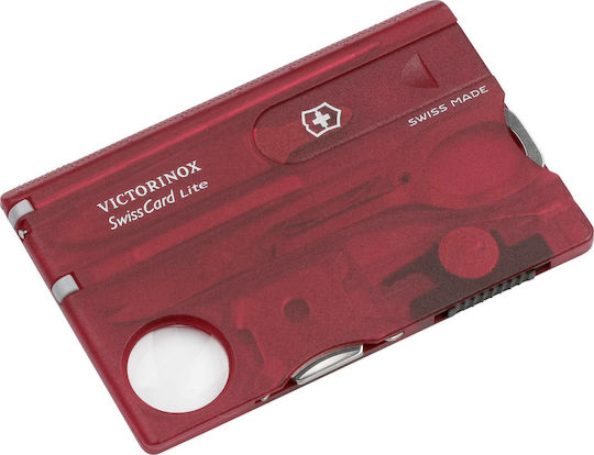 Victorinox Swisscard Lite Κάρτα Πολυεργαλείο Κόκκινη σε Θήκη