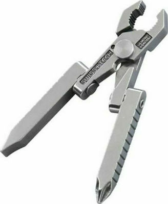 Swiss Tech Micro-Tech Multi-tool Silver with Blade made of Stainless Steel in Sheath