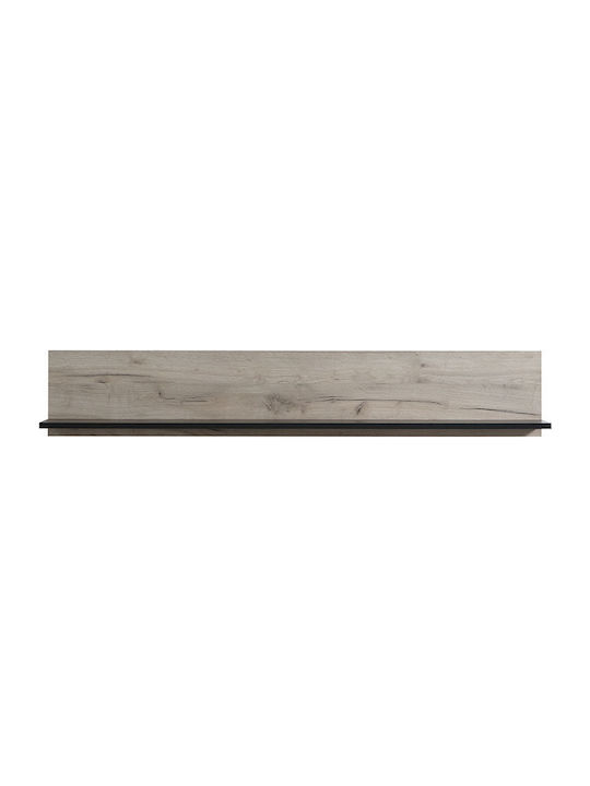 Shelf Wall Umbria ZP Grey Oak / Black 138x19.5x24cm