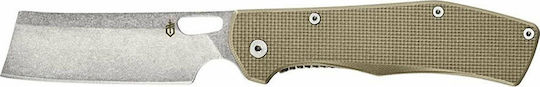 Gerber Flatiron G10 Folding Cleaver Knife Green with Blade made of Steel