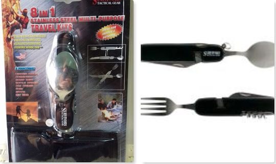 Survivors Multitool Negru Cu Husă Din Piele