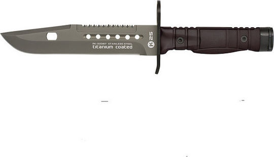 K25 Bayonet Μαχαίρι Επιβίωσης Μαύρο σε Θήκη