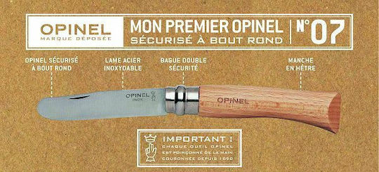 Opinel No.07 Pocket Knife Beech with Sheath