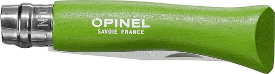 Opinel No.07 Бук Джобно ножче Зелен в Калъф