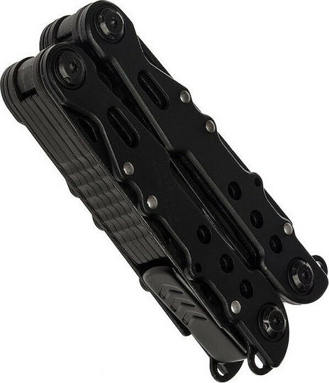 Mil-Tec Black Cobra Πολυεργαλείο με Μηχανισμό Κλειδώματος Μαύρο σε Θήκη Large