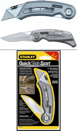 Stanley Quickslide Pocket Knife with Locking Mechanism Gray