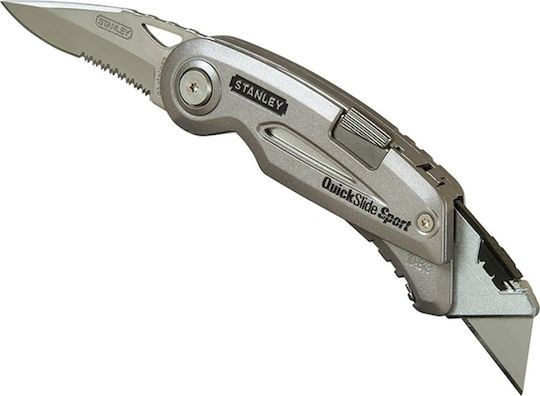 Stanley Quickslide Pocket Knife with Locking Mechanism Gray