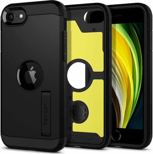 Spigen Tough Armor Back Cover Πλαστικό 1.2mm Μαύρο (iPhone SE 2020)