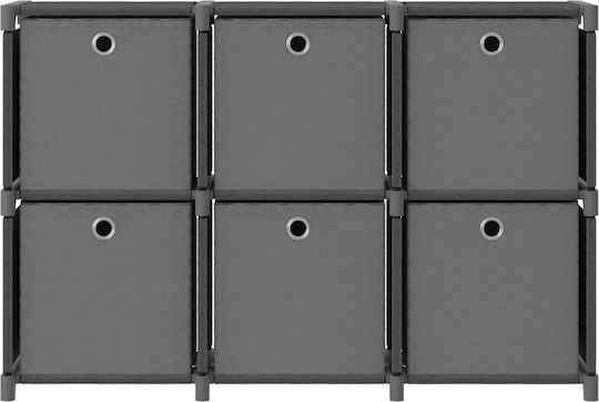 Grey Bookcase 103x30x72.5cm