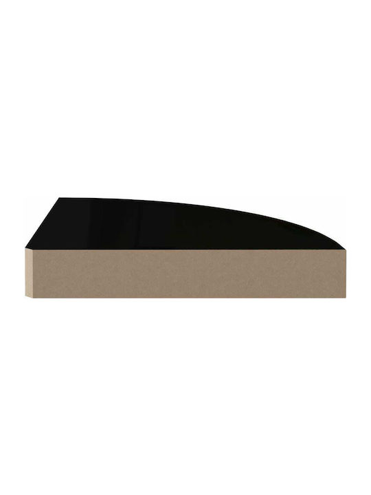 Eckregal Wand Glossy Black 25x25x3.8cm
