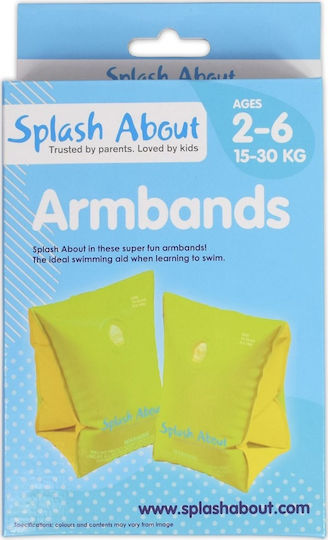 Splash About Soaked Plain Μπρατσάκια Κολύμβησης 2-6 ετών Κίτρινα
