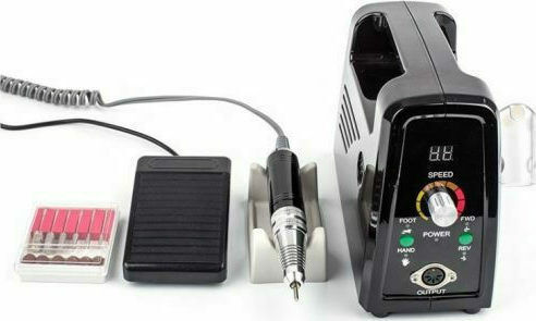 ZS-702 Nail Drill Power 65W Black with Pedal with 30000 Rotations per Minute