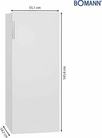 Bomann Refrigerator 242lt H143.4xW55xD54.2cm White VS 7316