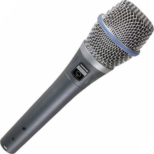 Shure Beta 87A Condenser Microphone XLR Handmade for Vocals in Gray Color