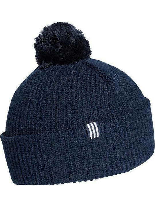 Adidas Trefoil Pom Pom Beanie Männer Beanie mit Rippstrick in Marineblau Farbe