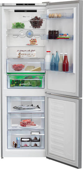 Beko Combină frigorifică 324lt NoFrost Î185.2xL59.5xA67cm. Inox RCNA366I40ZXBN