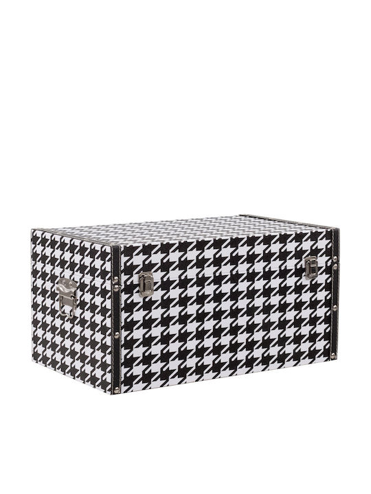 Liberta Ferre Set Decorative Trunks Wooden Black 4 Pieces 64x40x40cm