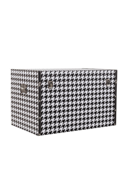 Liberta Ferre Set Decorative Trunks Wooden Black 4 Pieces 64x40x40cm
