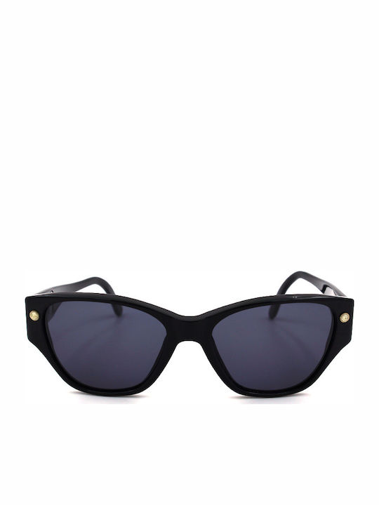 Genny Sunglasses with Black Plastic Frame and Black Lens 169-S 9002