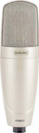 Shure KSM32 Πυκνωτικό Μικρόφωνο XLR Shock Mounted για Φωνητικά σε Γκρι Χρώμα