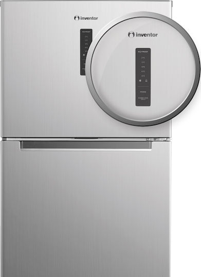 Inventor Ψυγείο Δίπορτο 415lt Total NoFrost Υ178xΠ70.5xΒ68.2εκ. Inox DPC1760NFLIN