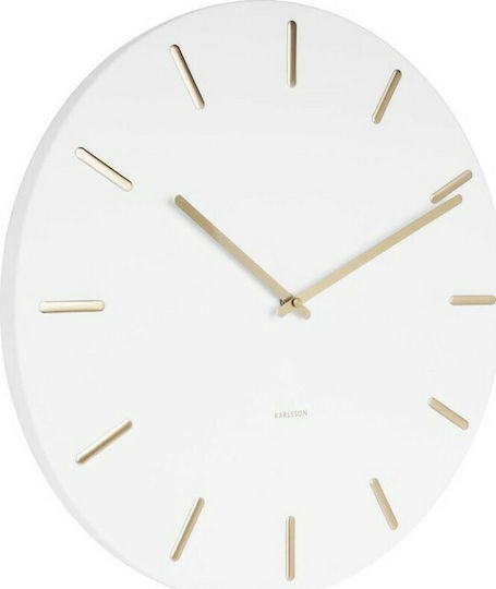 Karlsson Charm White 45cm Wanduhr Metallisch Weiß Ø45cm