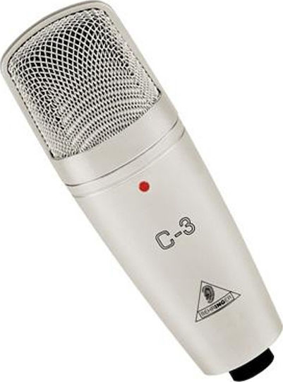 Behringer C-3 Πυκνωτικό Μικρόφωνο XLR Shock Mounted για Φωνητικά σε Ασημί Χρώμα