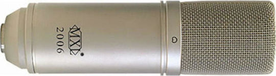 MXL 2006 Condenser Microphone XLR Shock Mounted for Vocals in Silver Color