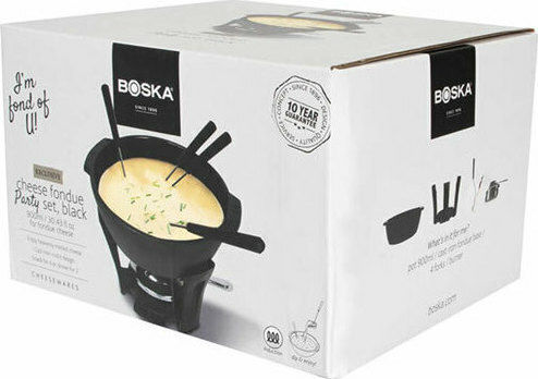 Boska Holland Nero Cast Iron Fondue Pot with Tea Light for 4 Persons Black 16.6x16.5x6cm