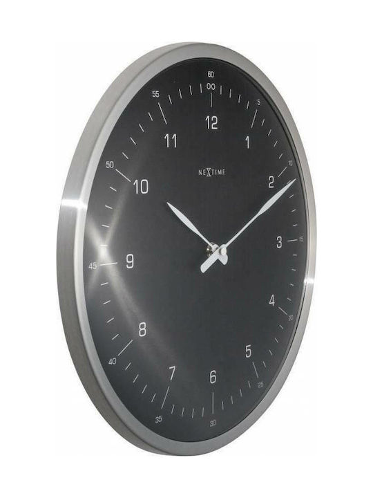 Nextime 60 Minutes Silent Ceas de Perete Metalic Negru Ø33cm