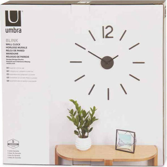 Umbra Blink 3D Wanduhr Aufkleber Kunststoff Schwarz Ø100cm