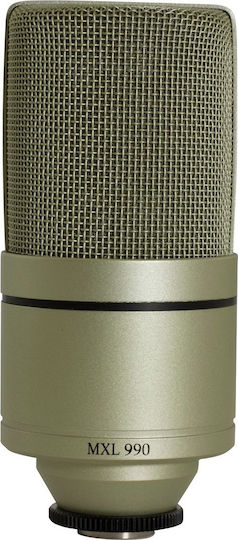MXL 990 Kondensatormikrofon XLR Stoßmontiert für Gesang in Gold Farbe
